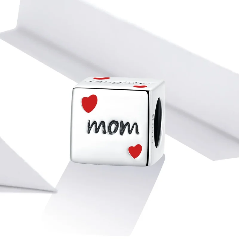 (image for) Pandora Style Silver Love Family Dice Charm - SCC1672 - View 2