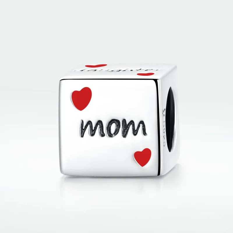 (image for) Pandora Style Silver Love Family Dice Charm - SCC1672 - View 5