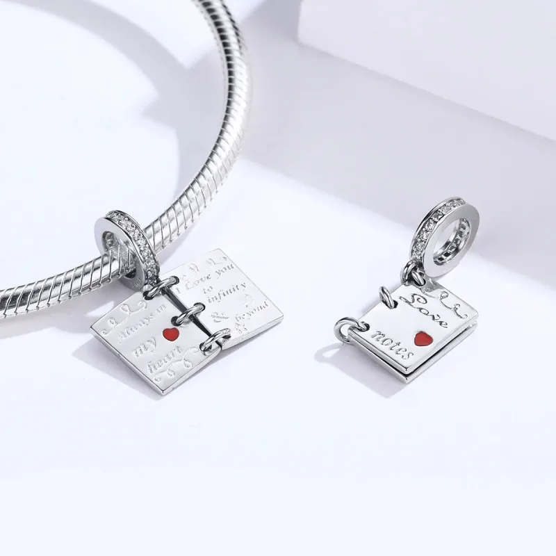 (image for) Pandora Style Silver Love Letter Dangle - SCC1262 - View 4