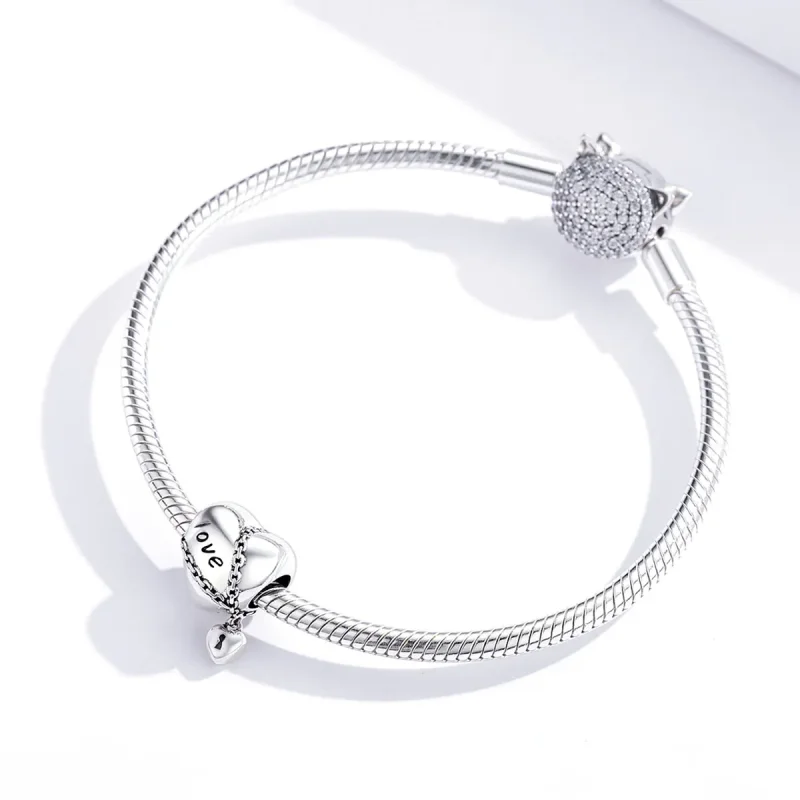 (image for) Pandora Style Silver Love Lock Charm - SCC1553 - View 4