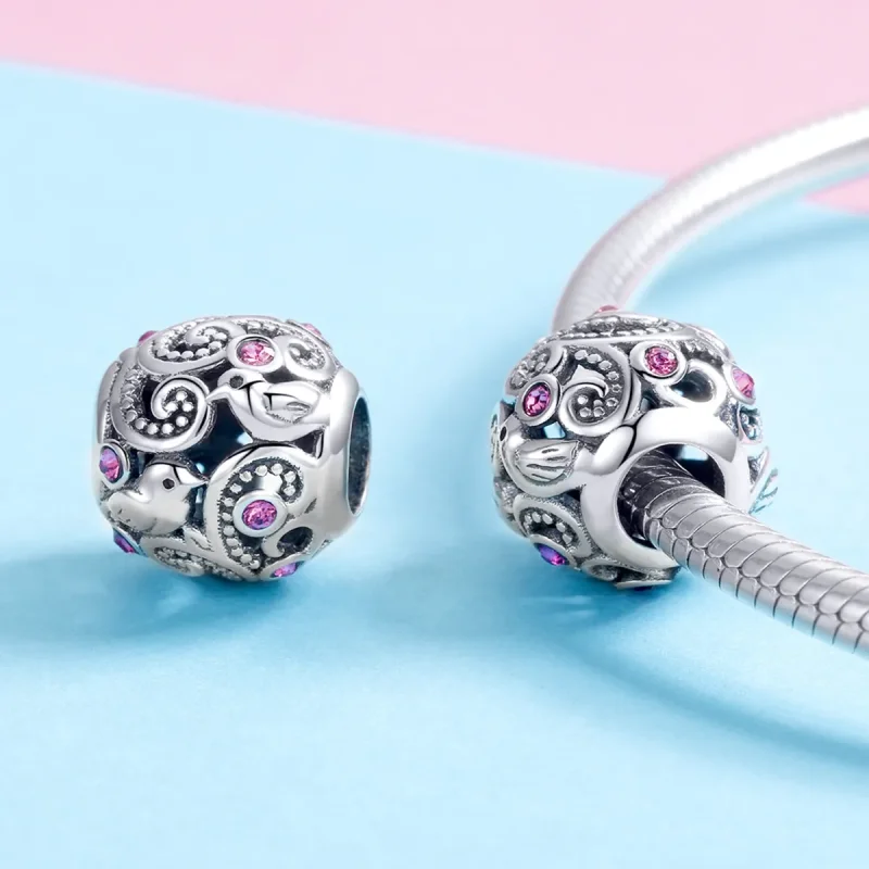 (image for) Pandora Style Silver Love Messenger Charm - SCC1014 - View 4