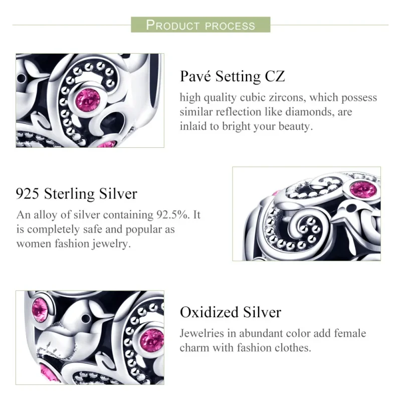 (image for) Pandora Style Silver Love Messenger Charm - SCC1014 - View 6