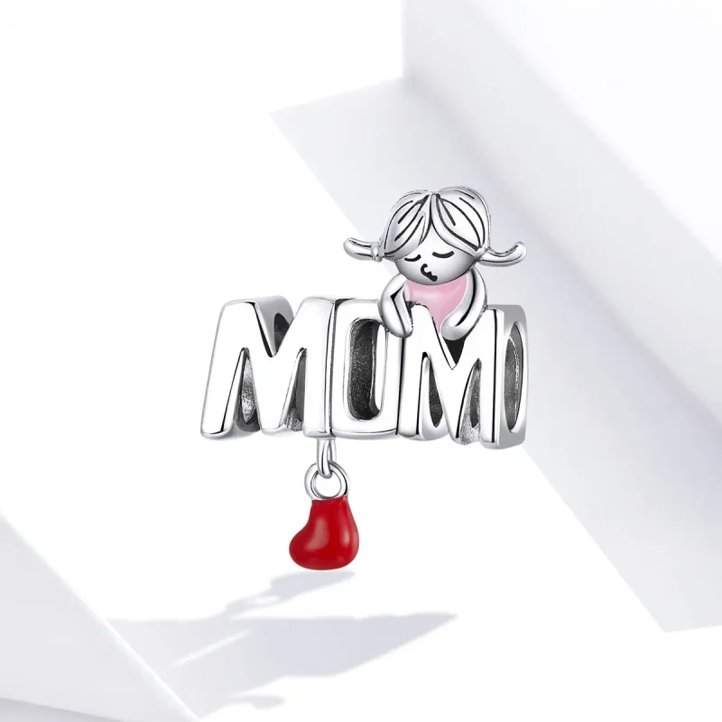 (image for) Pandora Style Silver Love Mom Charm - SCC1461 - View 4