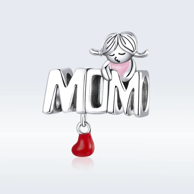 (image for) Pandora Style Silver Love Mom Charm - SCC1461 - View 5