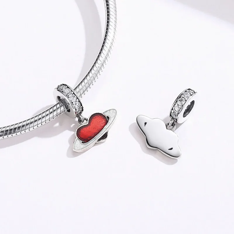 (image for) Pandora Style Silver Love Planet Dangle - SCC1165 - View 3