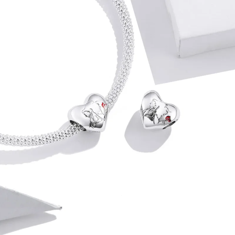 (image for) Pandora Style Silver Love Sketch Charm - BSC321 - View 4