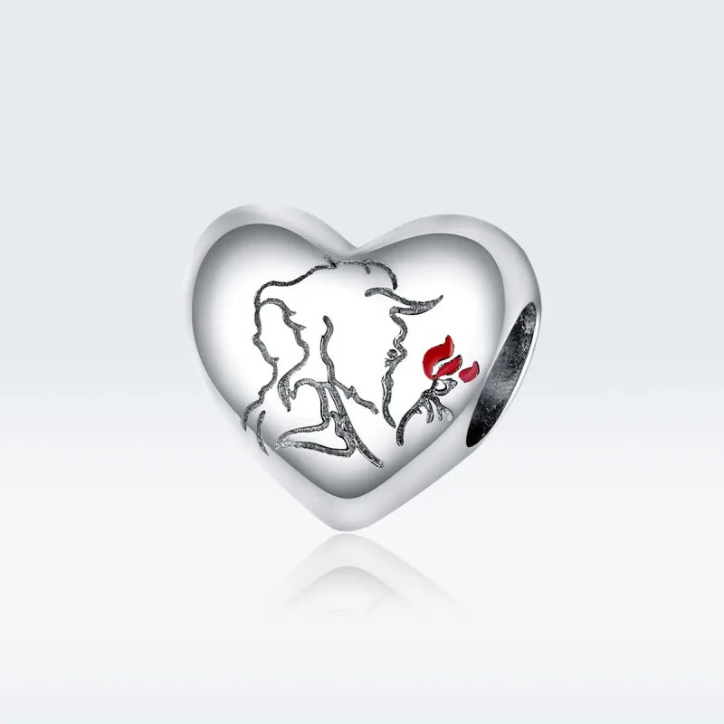 (image for) Pandora Style Silver Love Sketch Charm - BSC321 - View 5