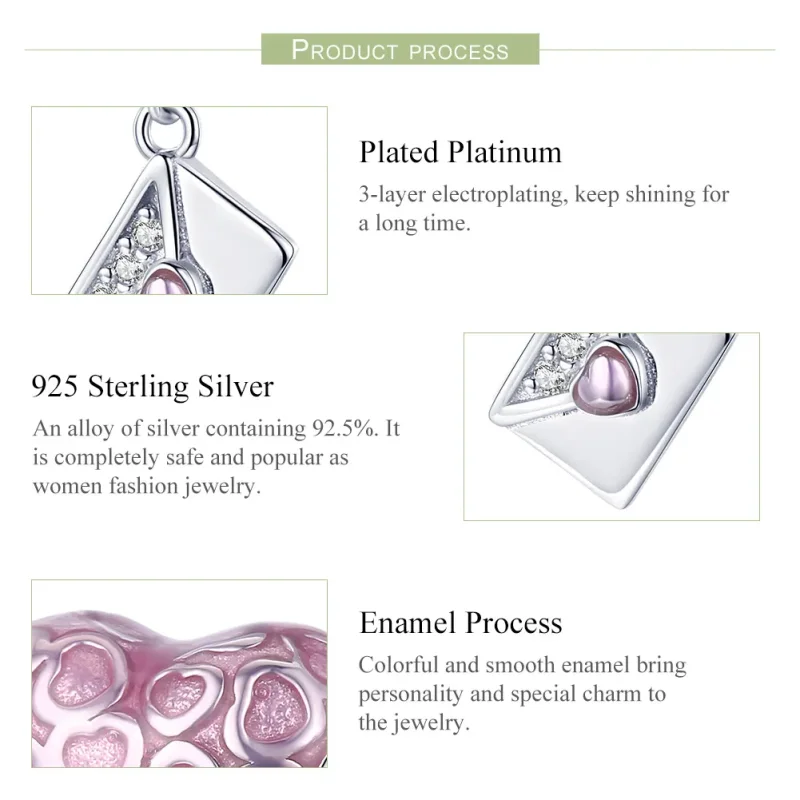 (image for) Pandora Style Silver Love You Slowly Dangle Charm - SCC1080 - View 4