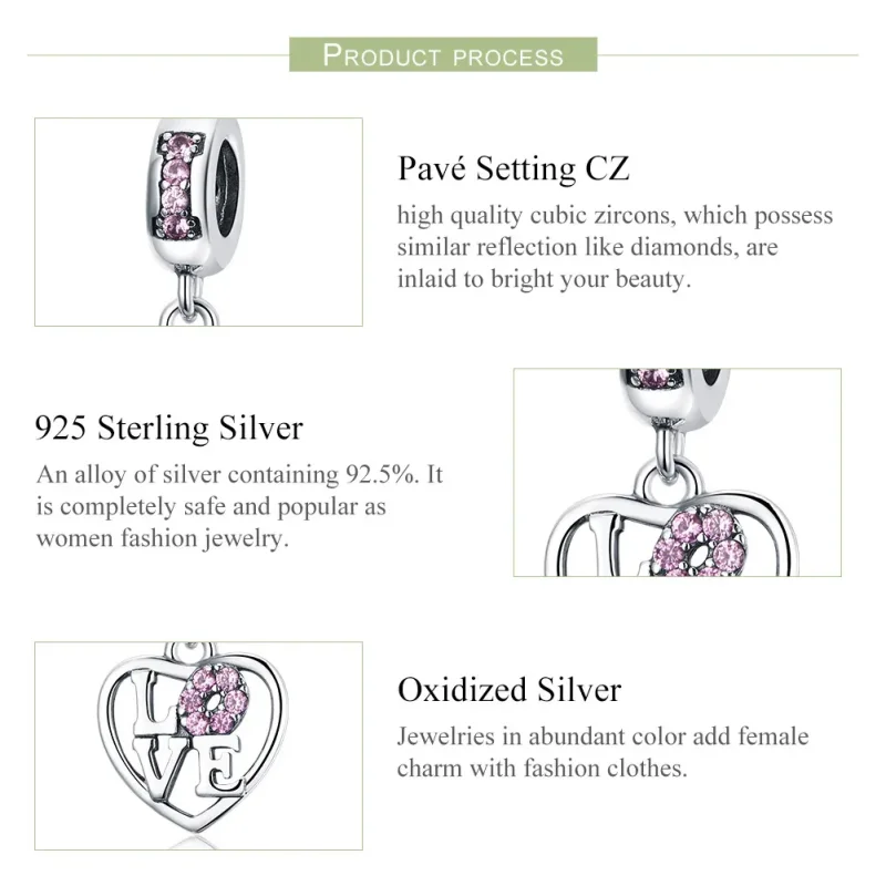 (image for) Pandora Style Silver Loved One Dangle - SCC1044 - View 4