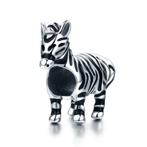 (image for) Pandora Style Silver Lovely Animal Zebra Charm - SCC550
