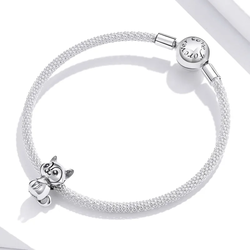 (image for) Pandora Style Silver Lovely Dog Charm - SCC1829 - View 3