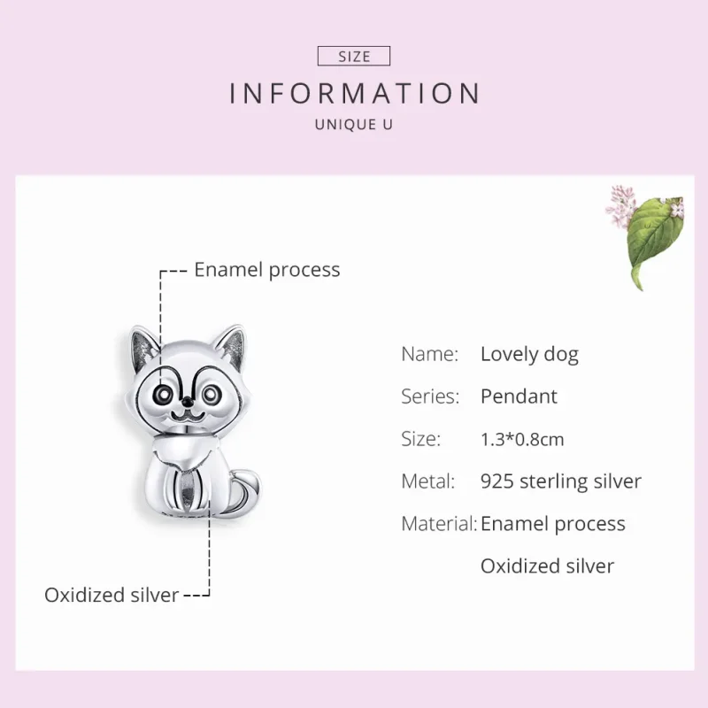 (image for) Pandora Style Silver Lovely Dog Charm - SCC1829 - View 7