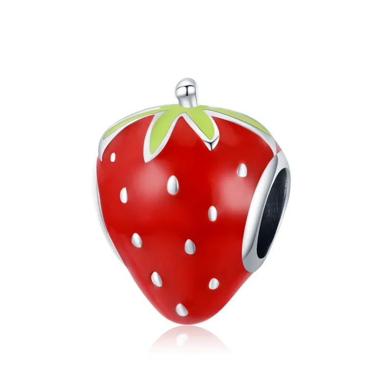 (image for) Pandora Style Silver Lovely Strawberry Charm - SCC1839