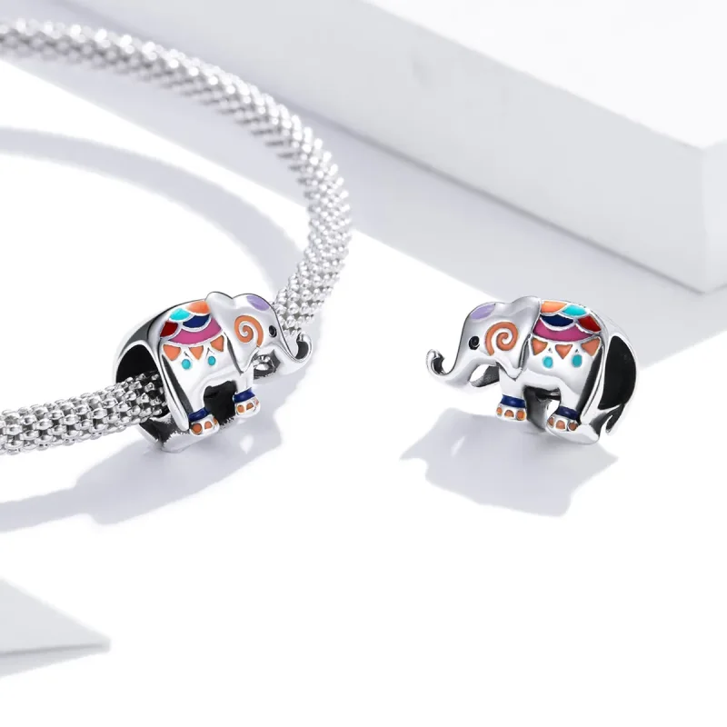 (image for) Pandora Style Silver Lucky Elephant Charm - SCC1790 - View 4