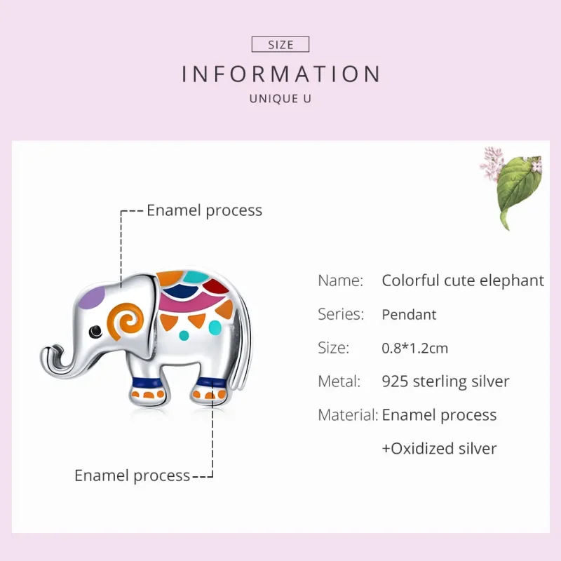 (image for) Pandora Style Silver Lucky Elephant Charm - SCC1790 - View 7