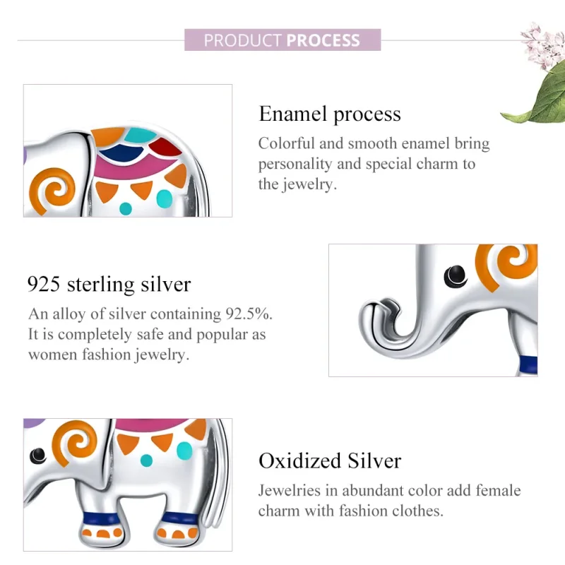 (image for) Pandora Style Silver Lucky Elephant Charm - SCC1790 - View 8