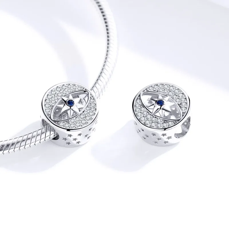 (image for) Pandora Style Silver Lucky Eye Charm - SCC1368 - View 2