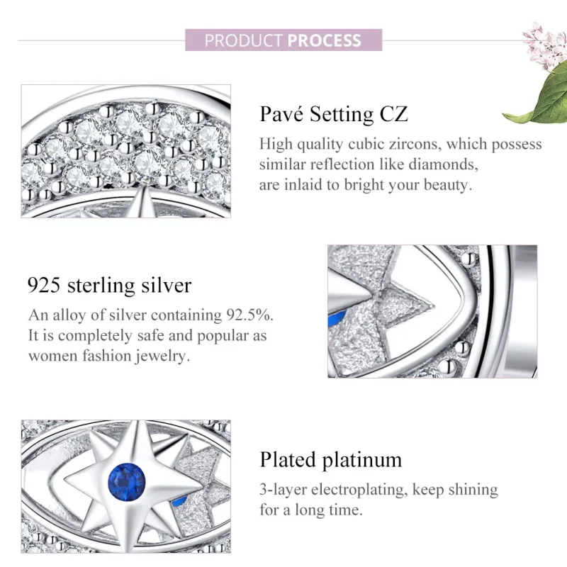 (image for) Pandora Style Silver Lucky Eye Charm - SCC1368 - View 7