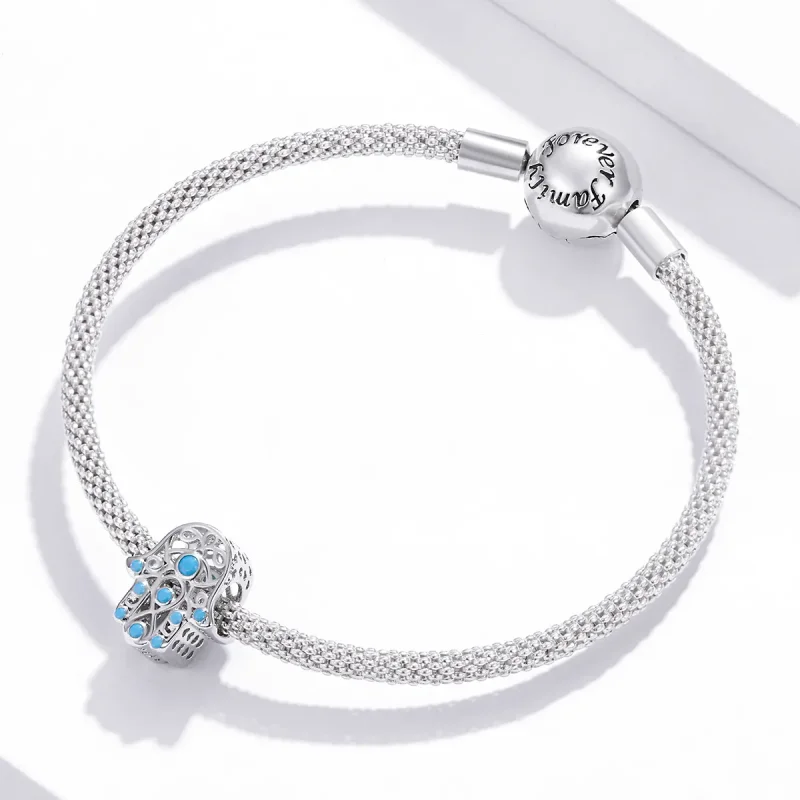 (image for) Pandora Style Silver Lucky Hand Charm - SCC1757 - View 3