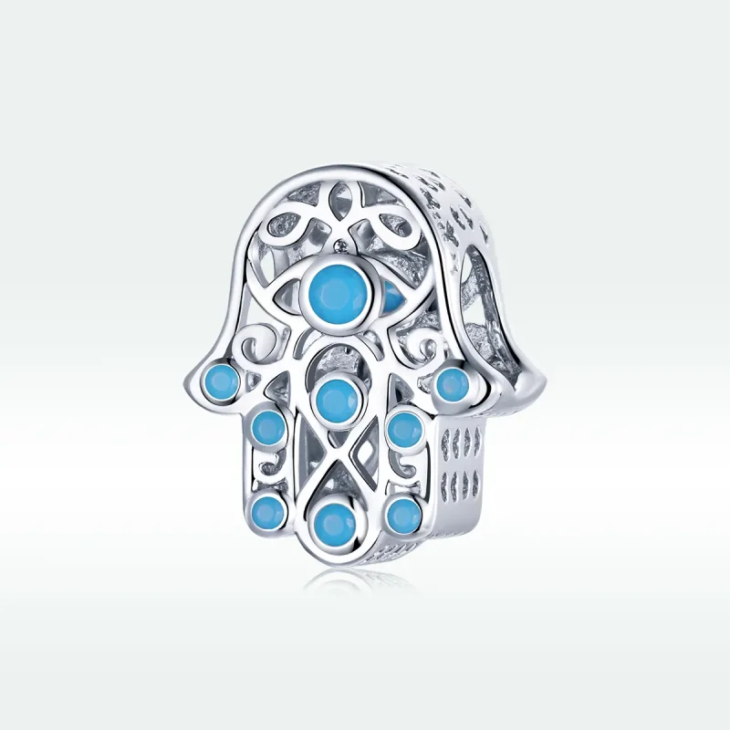 (image for) Pandora Style Silver Lucky Hand Charm - SCC1757 - View 5