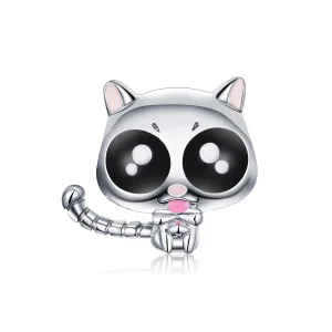 (image for) Pandora Style Silver Lucky Kitty Cat Charm - BSC055
