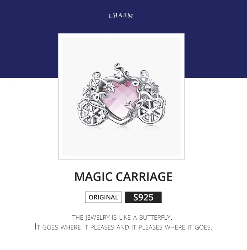 (image for) Pandora Style Silver Magic Carriage Charm - BSC412 - View 6