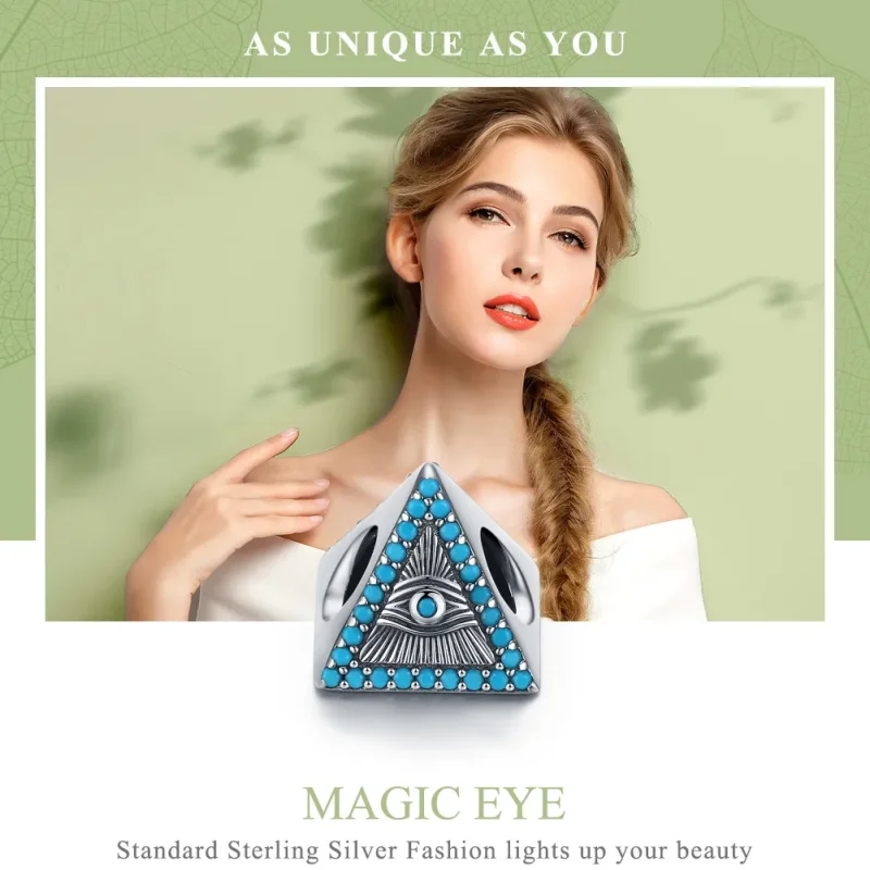 (image for) Pandora Style Silver Magic Eye Charm - SCC1093 - View 2