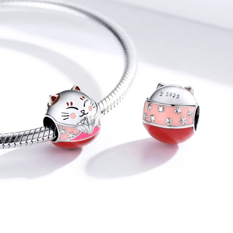 (image for) Pandora Style Silver Maneki Neko Charm - SCC1341 - View 4