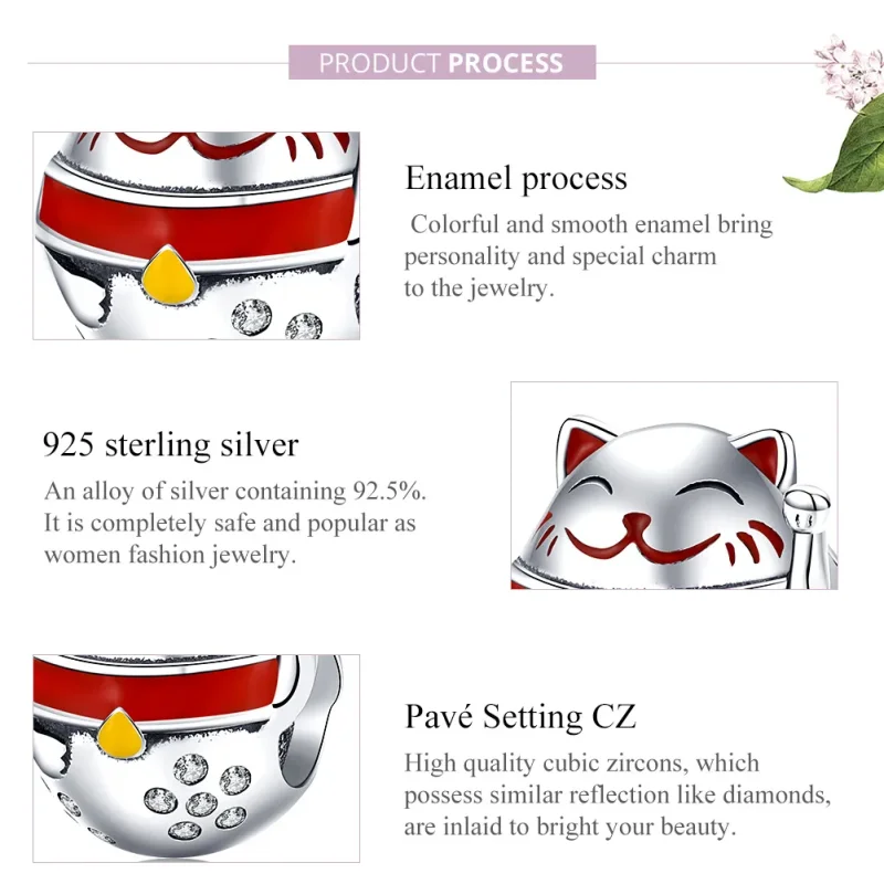 (image for) Pandora Style Silver Maneki Neko Charm - SCC1374 - View 7