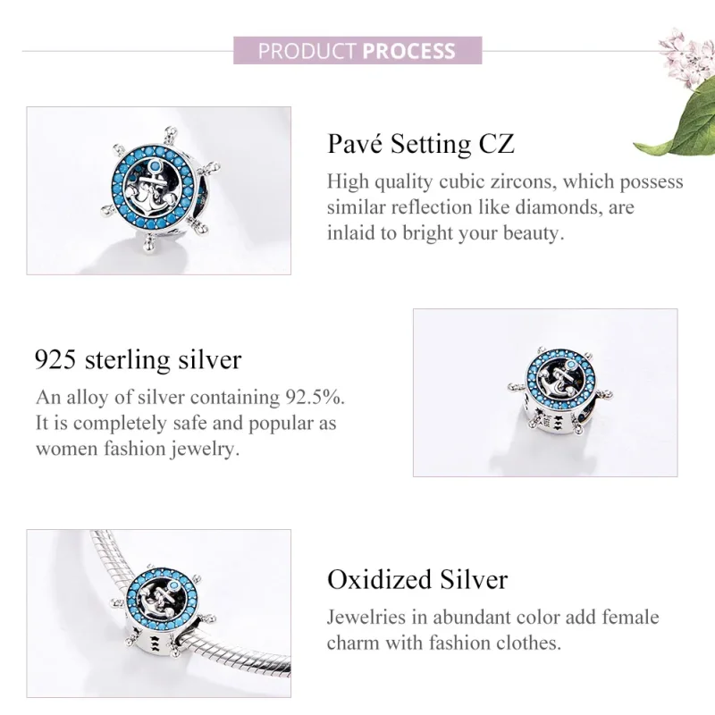 (image for) Pandora Style Silver Maritime Charm - SCC1200 - View 4