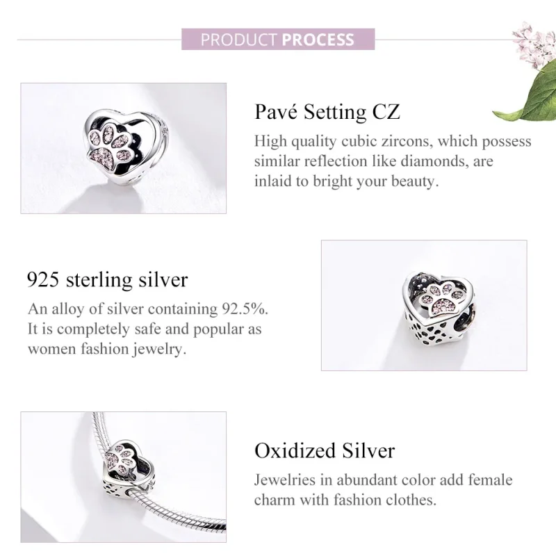 (image for) Pandora Style Silver Mark of Pets Charm - SCC1191 - View 4