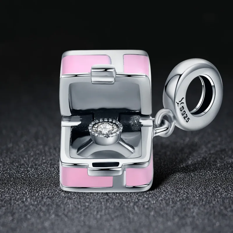 (image for) Pandora Style Silver Marriage Charm - SCC549 - View 2
