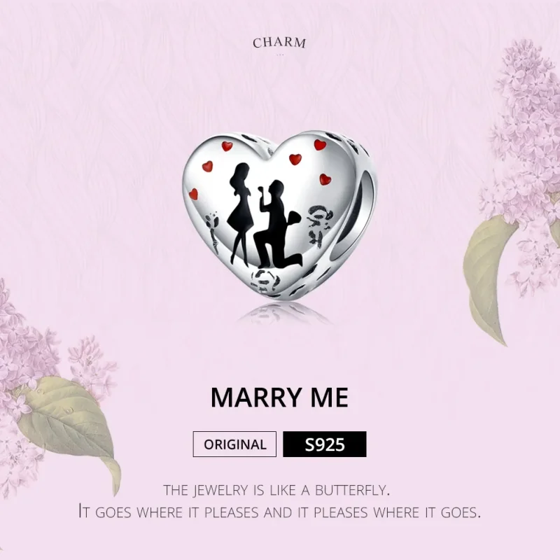 (image for) Pandora Style Silver Marry Me Charm - SCC1403 - View 5