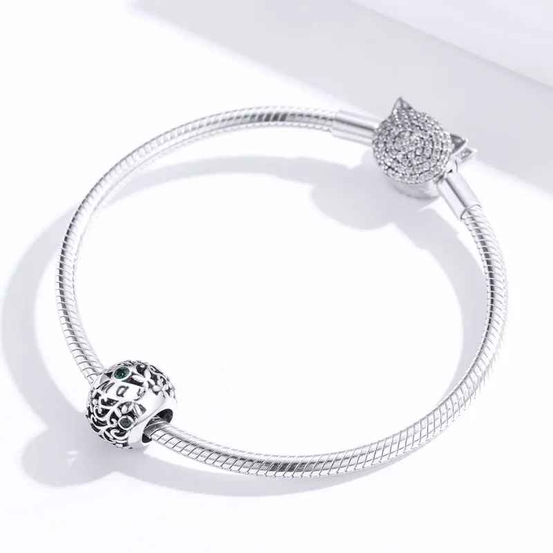 (image for) Pandora Style Silver May Birthstone Charm - SCC1385-5 - View 3