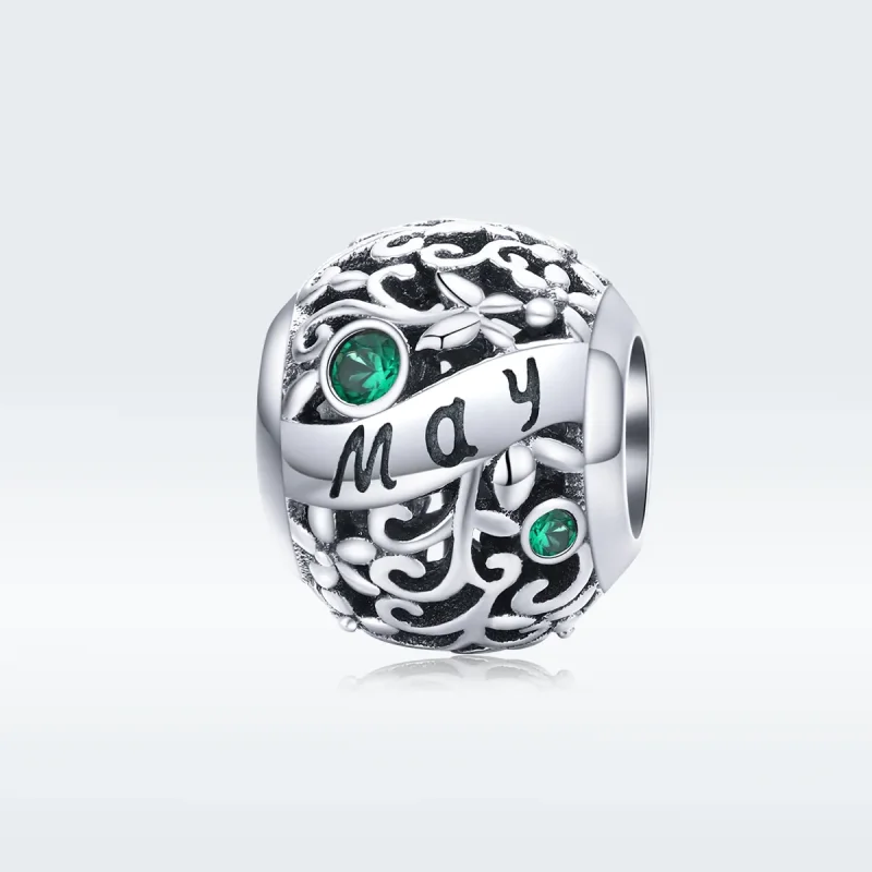(image for) Pandora Style Silver May Birthstone Charm - SCC1385-5 - View 5