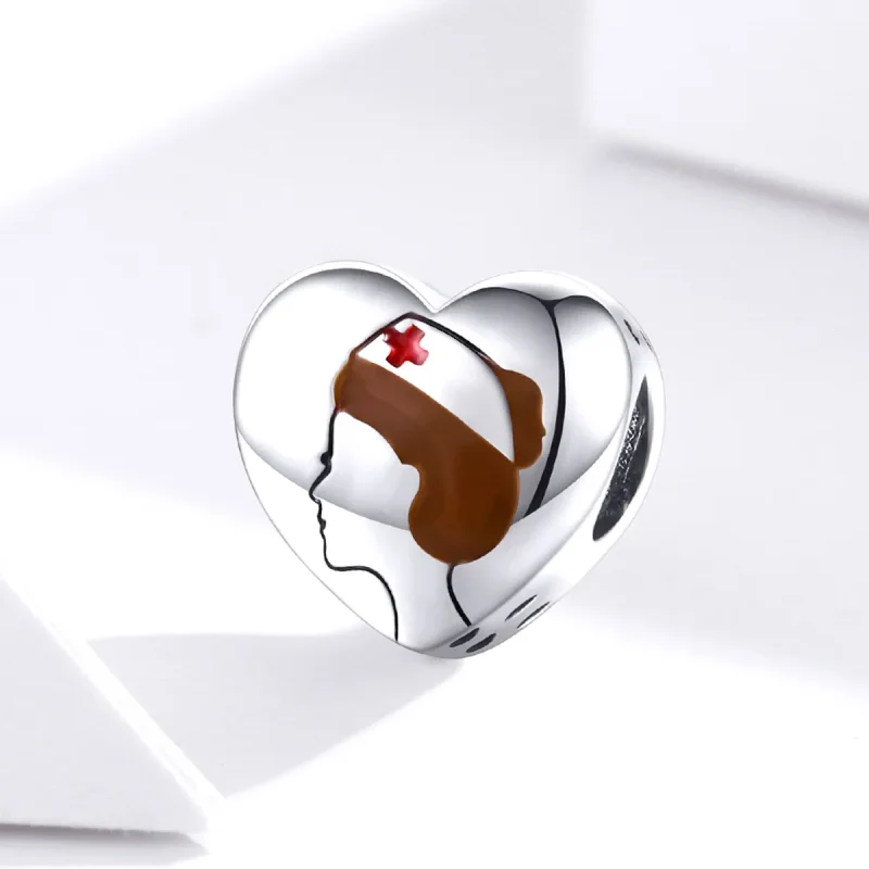 (image for) Pandora Style Silver Medical Angel In White Nurse Charm - SCC1547 - View 3