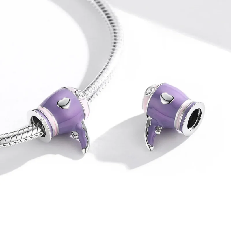 (image for) Pandora Style Silver Mini Hair Dryer Charm - SCC1865 - View 3
