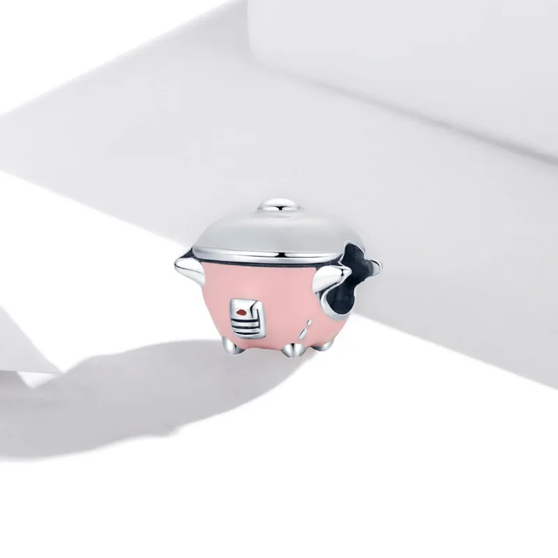 (image for) Pandora Style Silver Mini Rice Cooker Charm - SCC1862 - View 2