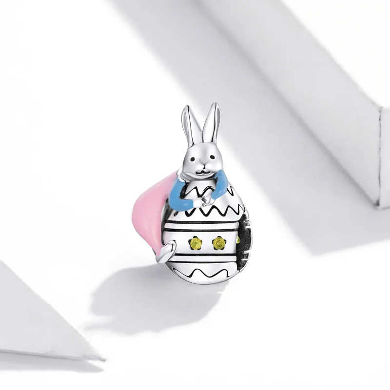 (image for) Pandora Style Silver Miss Rabbit Charm - SCC1754 - View 2