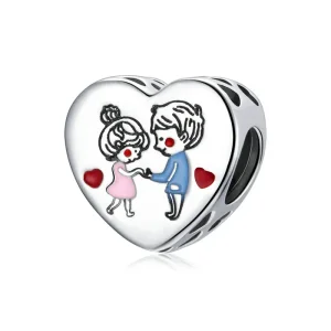 (image for) Pandora Style Silver Couple Charm - SCC1744