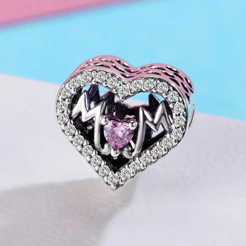 (image for) Pandora Style Silver Mom Charm - SCC395 - View 3