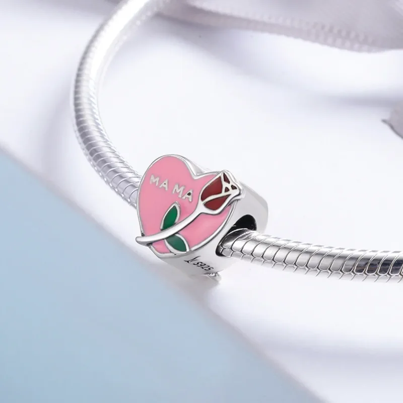 (image for) Pandora Style Silver Motherly Love Confession Charm - SCC652 - View 4