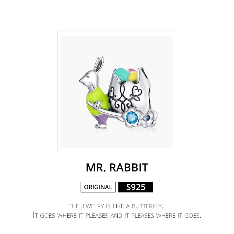 (image for) Pandora Style Silver Mr. Rabbit Charm - SCC1755 - View 6