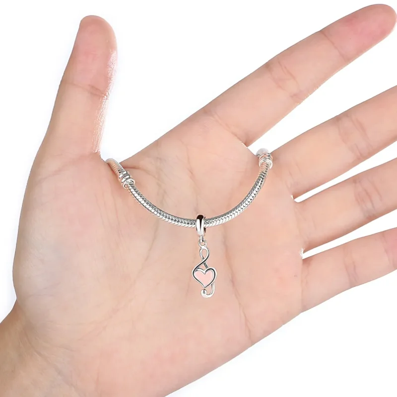 (image for) Pandora Style Silver Musical Notes Dangle - SCC110 - View 2