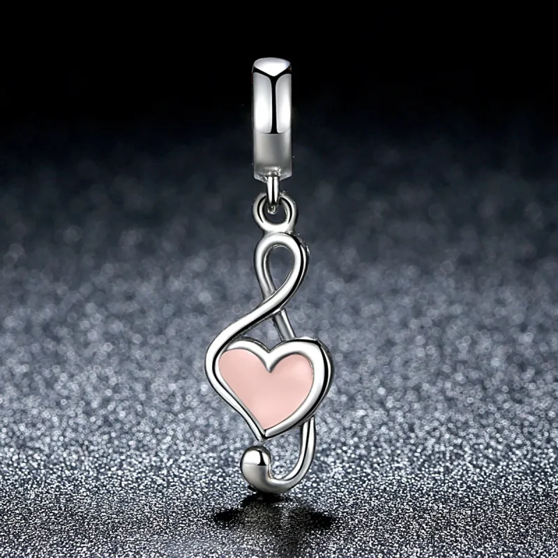 (image for) Pandora Style Silver Musical Notes Dangle - SCC110 - View 6