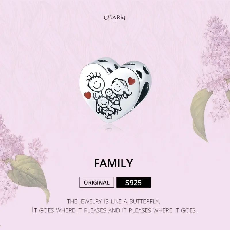 (image for) Pandora Style Silver My Family Charm - BSC237 - View 6
