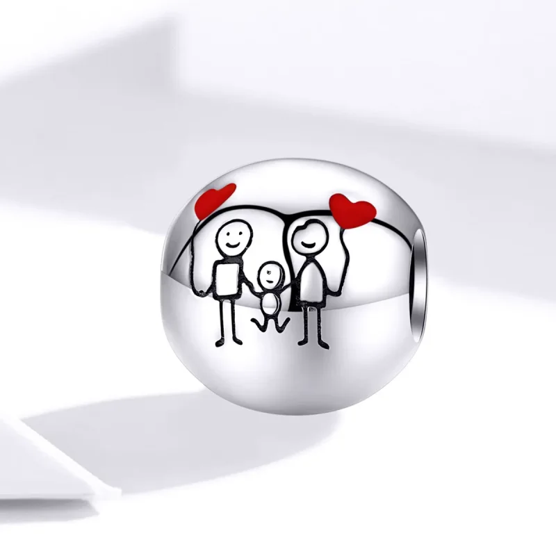 (image for) Pandora Style Silver My Family Charm - SCC1339 - View 2