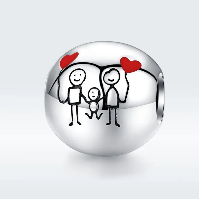 (image for) Pandora Style Silver My Family Charm - SCC1339 - View 5