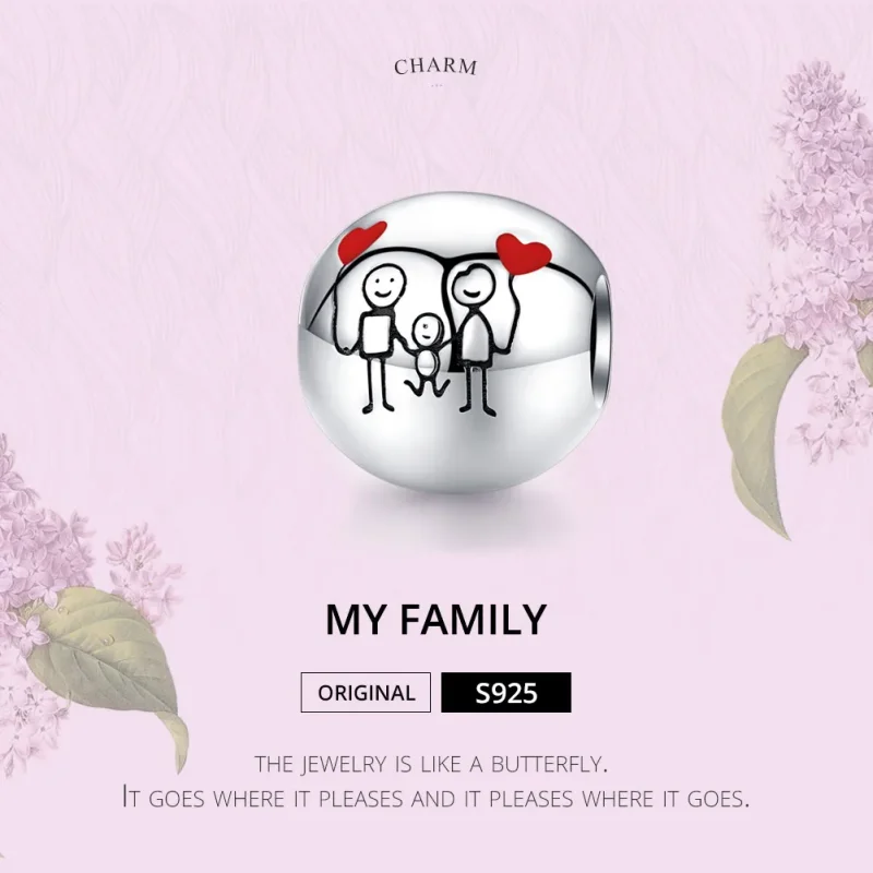 (image for) Pandora Style Silver My Family Charm - SCC1339 - View 6