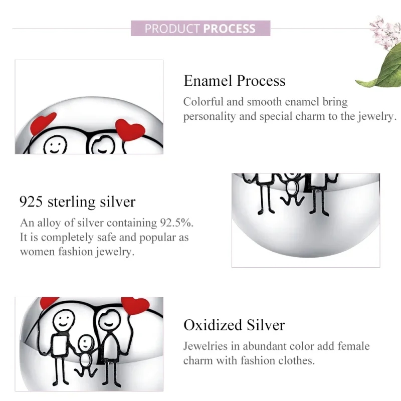 (image for) Pandora Style Silver My Family Charm - SCC1339 - View 8